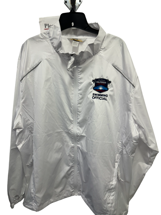 White SoCal Swimming Official Windbreaker